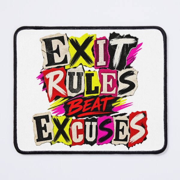 Item preview, Exit Rules Beat Excuses Punk Trading Discipline designed and sold by VolatilityEdge.