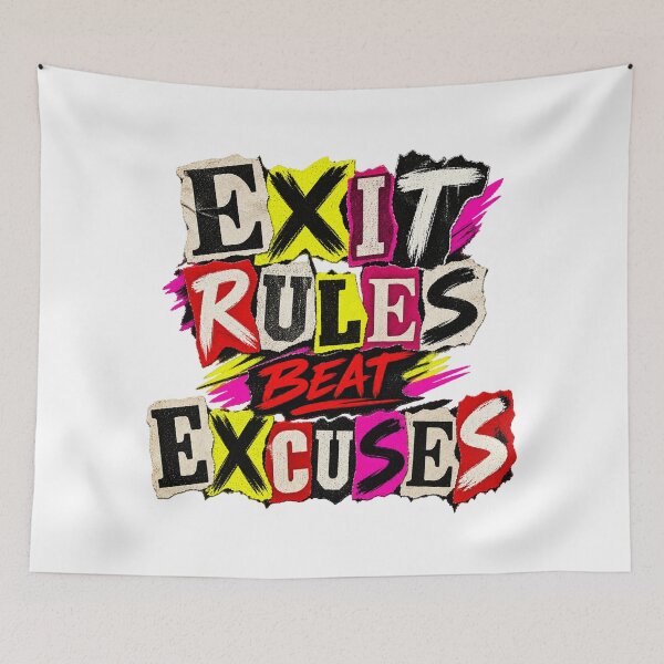 Item preview, Exit Rules Beat Excuses Punk Trading Discipline designed and sold by VolatilityEdge.