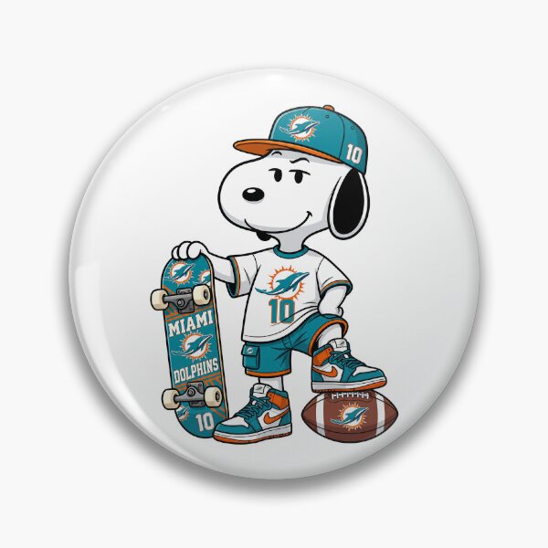 Item preview, Snoopy Miami Dolphins Football Retro F023 designed and sold by GLUVY-THEME.