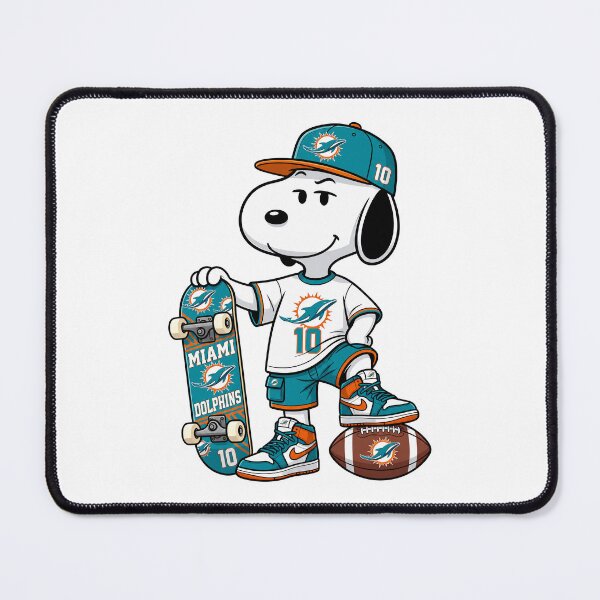 Item preview, Snoopy Miami Dolphins Football Retro F023 designed and sold by GLUVY-THEME.