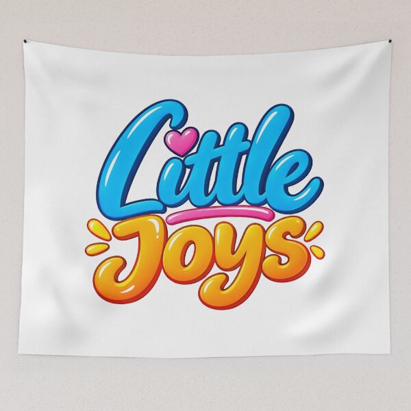 Item preview, Little Joys Cute Pop Art Typography Quote designed and sold by Nicha Studio.