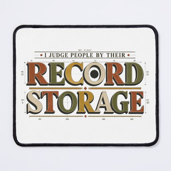 Item preview, I Judge People By Their Record Storage Funny Vinyl Collector Design designed and sold by Golden Era Studio.