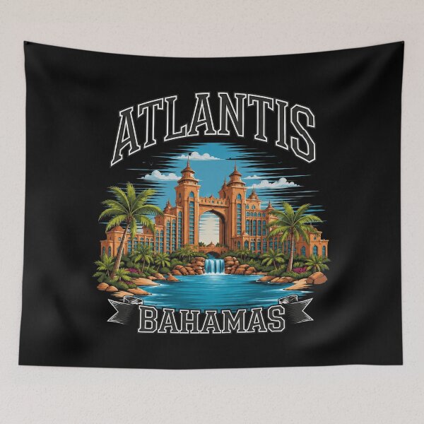 Item preview, Atlantis Bahamas Retro Resort Tropical Palms designed and sold by Emilyphilipp.