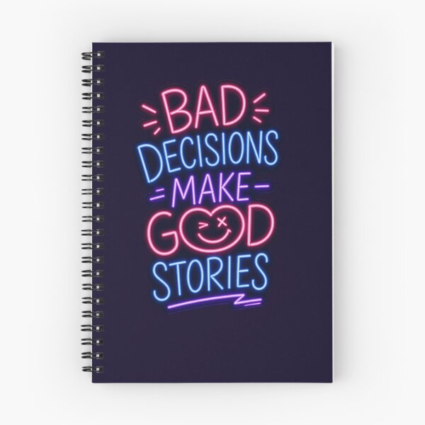 Item preview, Bad Decisions Make Good Stories Retro Quote designed and sold by Mattigiov.