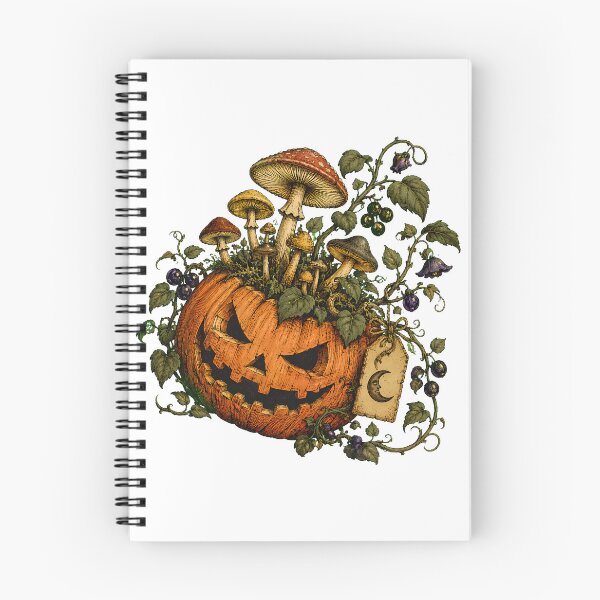 Item preview, Dark Cottagecore Pumpkin Mushroom Spooky Botanical Forest designed and sold by chattsuede.