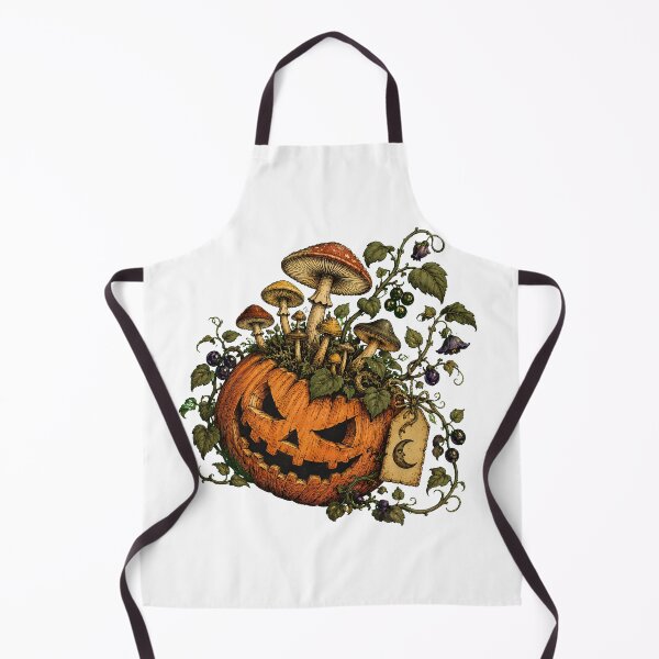 Item preview, Dark Cottagecore Pumpkin Mushroom Spooky Botanical Forest designed and sold by chattsuede.