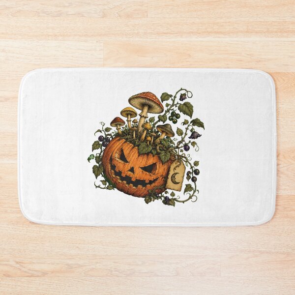 Item preview, Dark Cottagecore Pumpkin Mushroom Spooky Botanical Forest designed and sold by chattsuede.