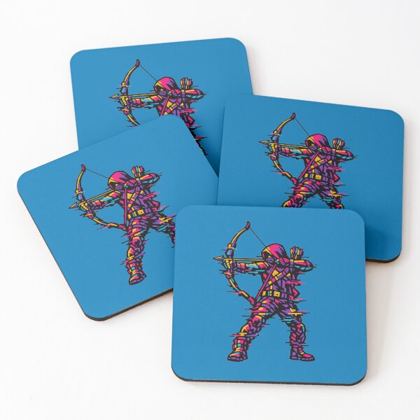 Item preview, Cyberpunk Glitch Archer Neon Sci Fi Ranger designed and sold by KungPowUnicorn.
