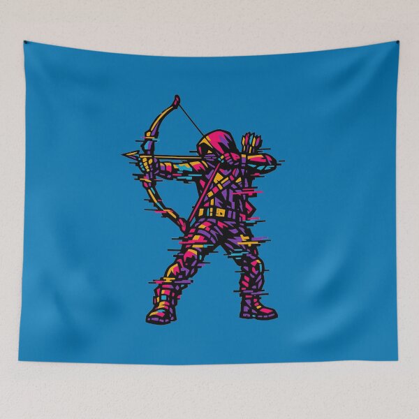 Item preview, Cyberpunk Glitch Archer Neon Sci Fi Ranger designed and sold by KungPowUnicorn.
