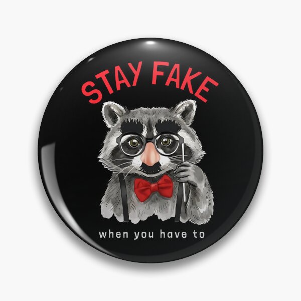 Item preview, Stay Fake - Funny Raccoon in Disguise Glasses designed and sold by artworkathome.