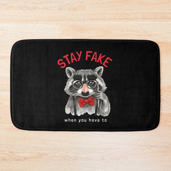 Item preview, Stay Fake - Funny Raccoon in Disguise Glasses designed and sold by artworkathome.