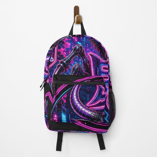 Item preview, USHI-ONI DEMON OF THE NEON NIGHT CYBERPUNK YOKAI KANJI ART designed and sold by Handcan.