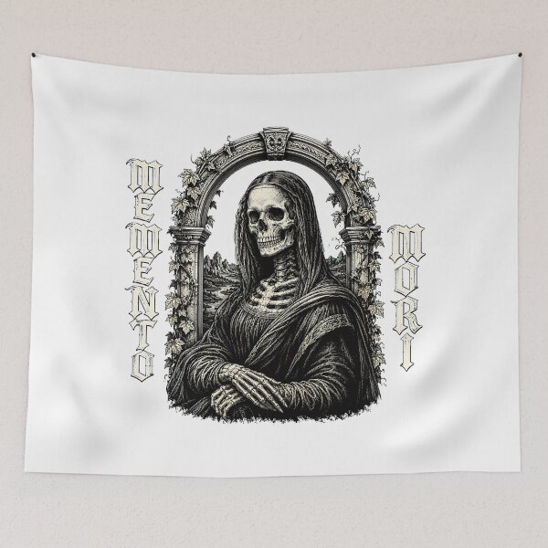 Item preview, Gothic Skeleton Mona Lisa Memento Mori Macabre designed and sold by chattsuede.