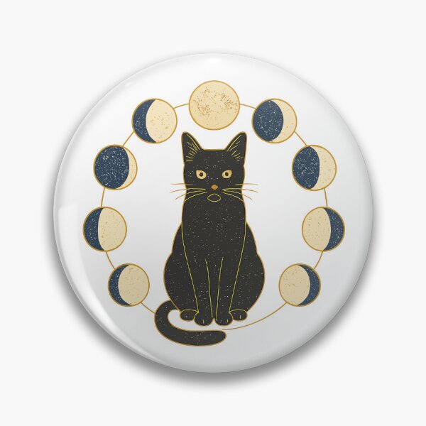 Item preview, Black Cat Moon Phases Halloween Witchcore designed and sold by Uglyandcute.