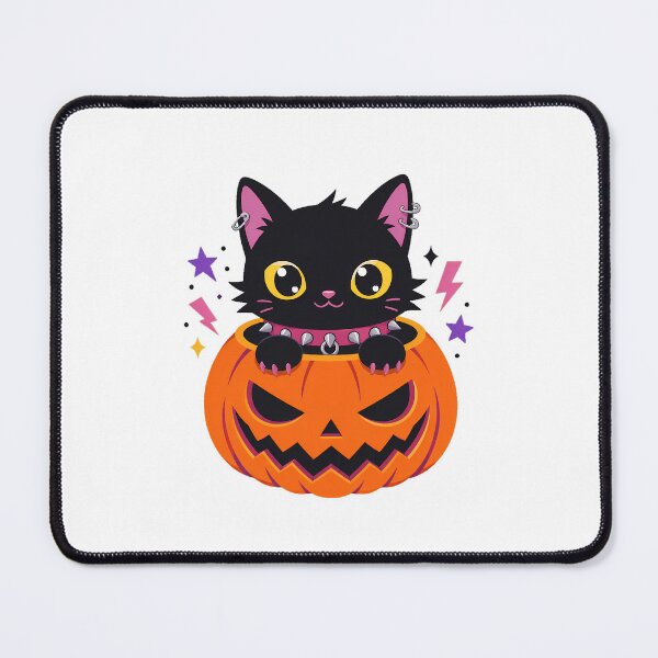 Item preview, Pastel Goth Pumpkin Black Cat Spooky Aesthetic designed and sold by chattsuede.