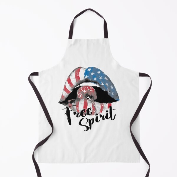Item preview, American Flag Lips Free Spirit Patriotic Graphic designed and sold by The secret storage room.
