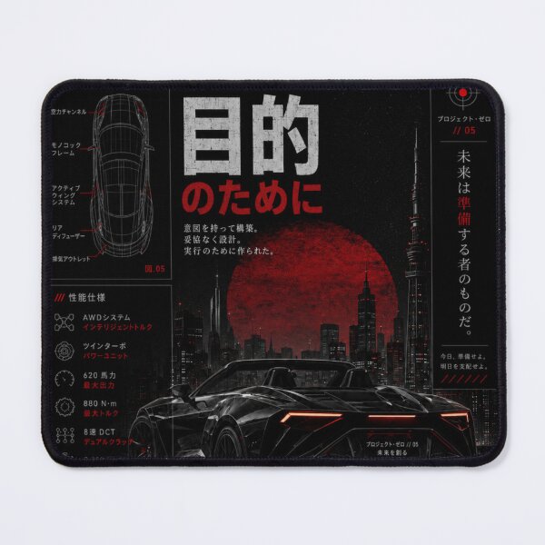 Item preview, Japanese Cyberpunk Supercar | Futuristic Automotive Poster designed and sold by MidnightPistons.