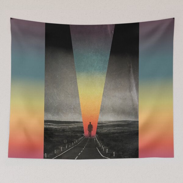 Item preview, Man On A Surreal Path of Colourful Light and Dark Shadow designed and sold by Dyrk Wyst Redbubble Shop.
