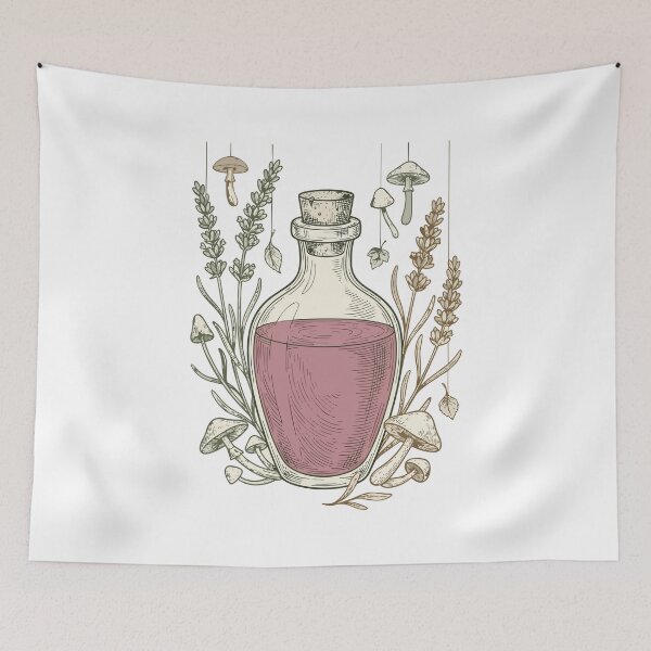 Item preview, Witch Potion Halloween Botanical Witchcore Design  designed and sold by Uglyandcute.