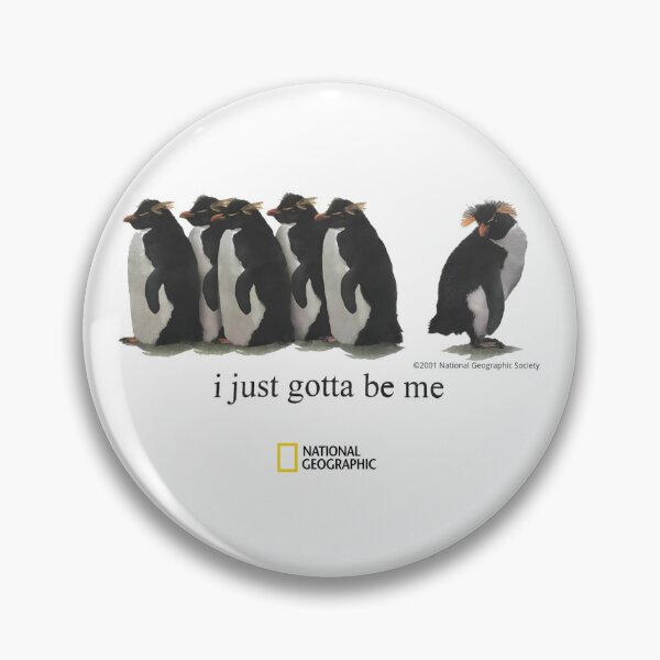 Item preview, National Geographic Penguins I Just Gotta Be Me Vintage Nature Graphic Tee designed and sold by VelourEmber.