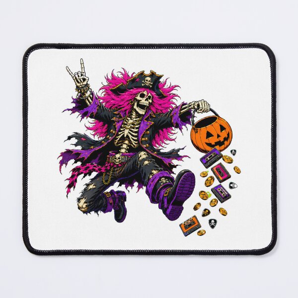 Item preview, Glam Metal Pirate Skeleton Halloween Punk Rocker designed and sold by chattsuede.