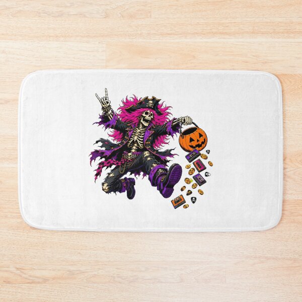 Item preview, Glam Metal Pirate Skeleton Halloween Punk Rocker designed and sold by chattsuede.