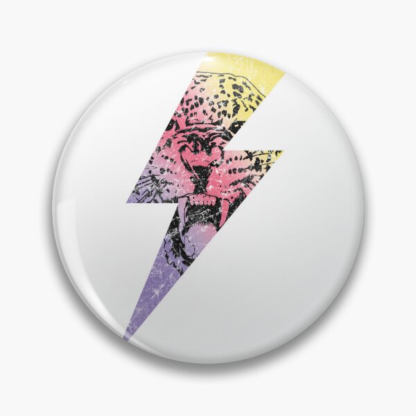 Item preview, Vintage Leopard Lightning Bolt Rocker Graphic Art designed and sold by The secret storage room.
