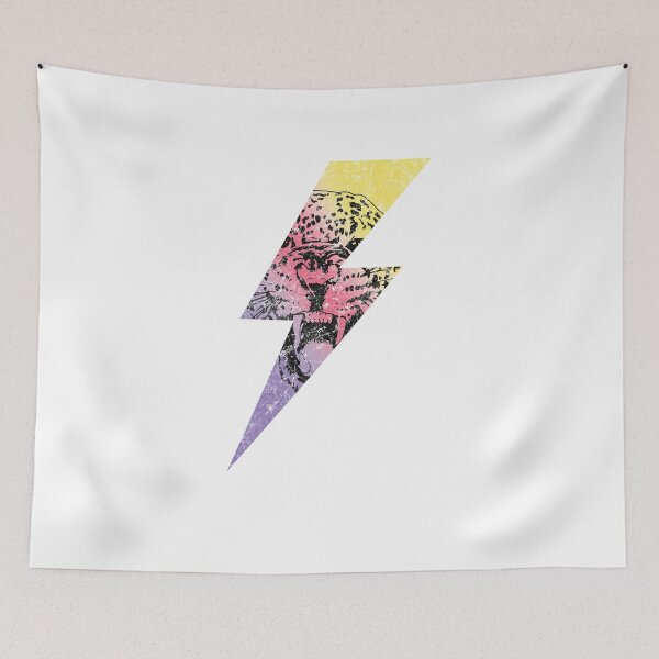 Item preview, Vintage Leopard Lightning Bolt Rocker Graphic Art designed and sold by The secret storage room.