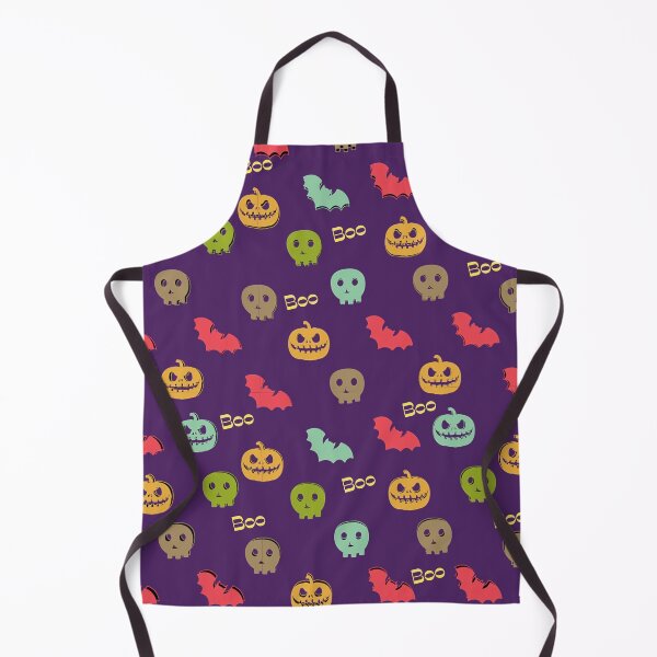Item preview, Halloween Skulls and Pumpkins Seamless Pattern Purple Fall Aesthetic designed and sold by Amituniqdesign .
