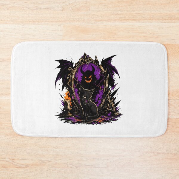Item preview, Gothic Demon Cat Reflection Spooky Shadow Kitten designed and sold by chattsuede.