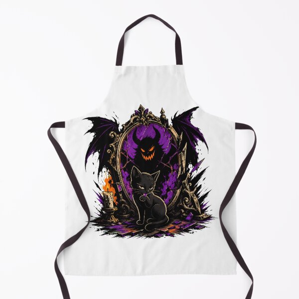 Item preview, Gothic Demon Cat Reflection Spooky Shadow Kitten designed and sold by chattsuede.