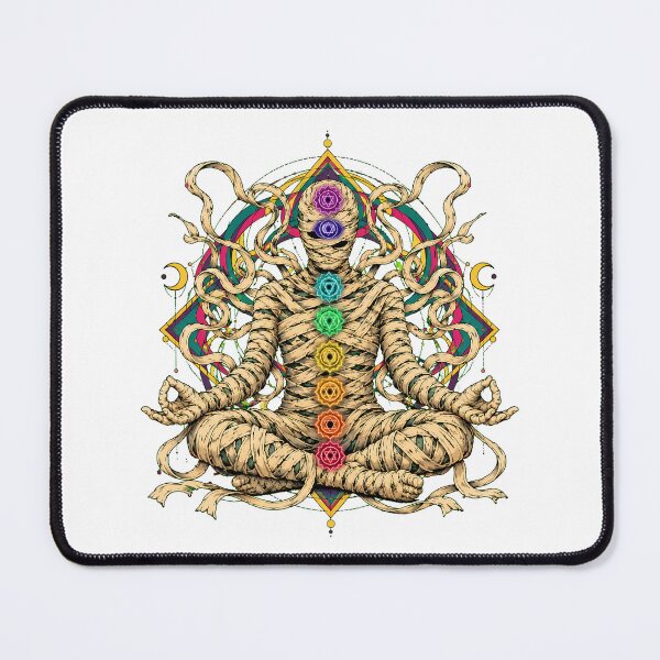 Item preview, Chakra Meditating Mummy Sacred Geometry Yoga designed and sold by chattsuede.