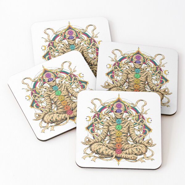 Item preview, Chakra Meditating Mummy Sacred Geometry Yoga designed and sold by chattsuede.