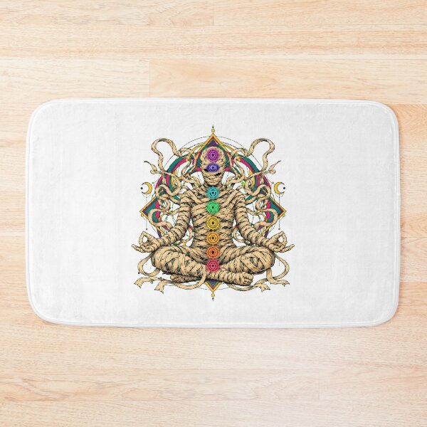 Item preview, Chakra Meditating Mummy Sacred Geometry Yoga designed and sold by chattsuede.