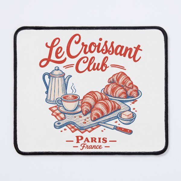 Item preview, Le Croissant Club Paris Vintage French Bakery Cafe Aesthetic designed and sold by Yellowriversss.