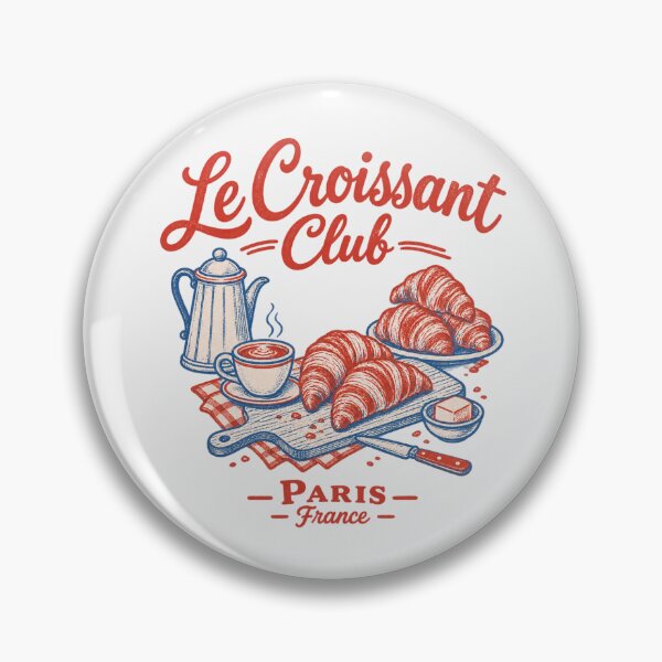 Item preview, Le Croissant Club Paris Vintage French Bakery Cafe Aesthetic designed and sold by Yellowriversss.