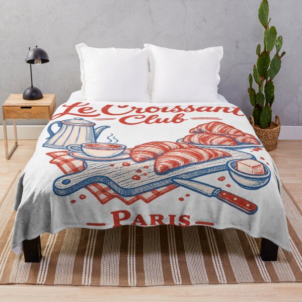 Item preview, Le Croissant Club Paris Vintage French Bakery Cafe Aesthetic designed and sold by Yellowriversss.
