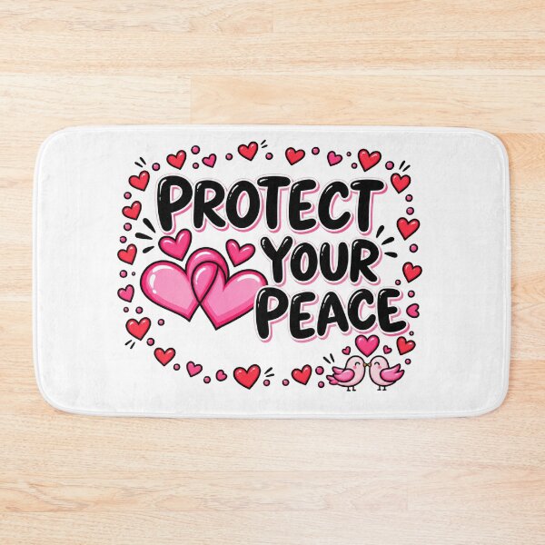 Item preview, Protect Your Peace Pink Hearts Cute Lovebirds designed and sold by TibbuTees.