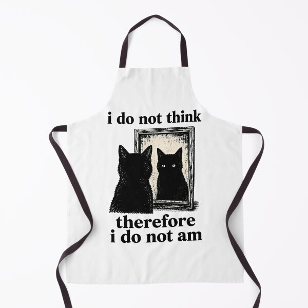 Item preview, Existential Dread Black Cat Descartes Parody Meme designed and sold by chattsuede.