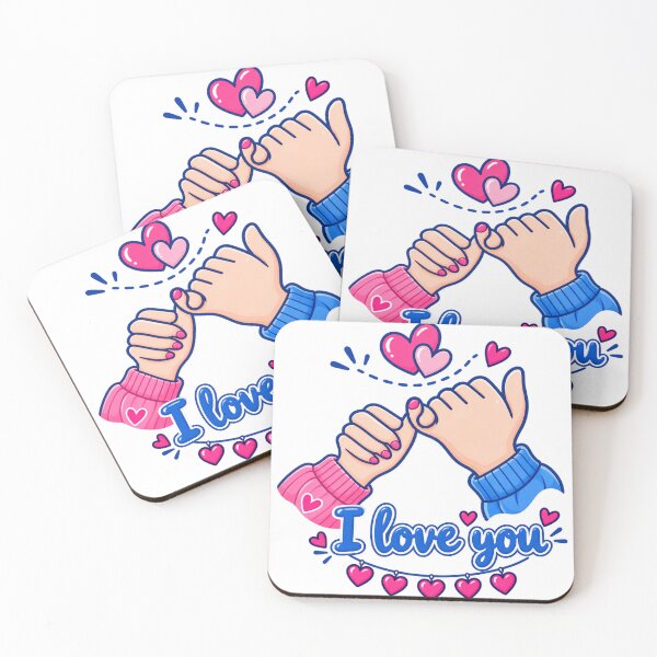Item preview, I Love You Pinky Promise Cute Love Hearts designed and sold by TibbuTees.