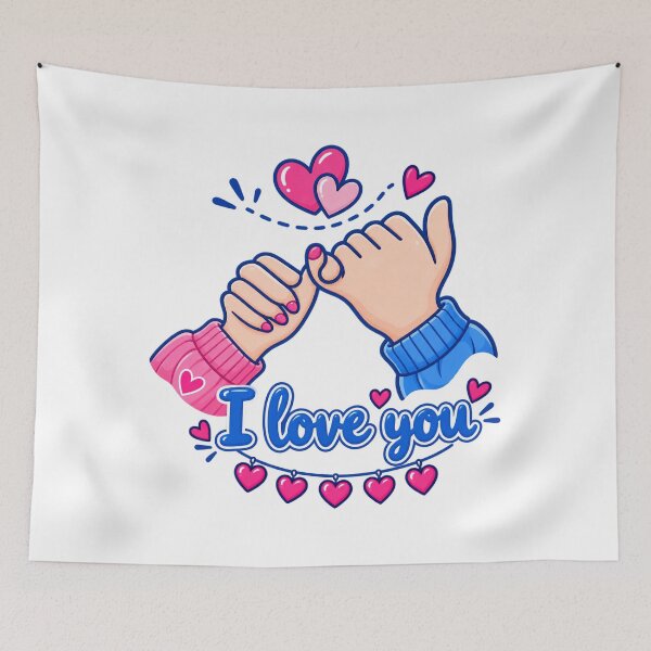 Item preview, I Love You Pinky Promise Cute Love Hearts designed and sold by TibbuTees.
