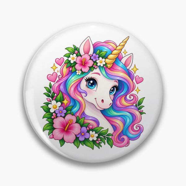 Item preview, Girly Unicorn - Flowers Hearts Cute Magical Design designed and sold by Myra365Art.