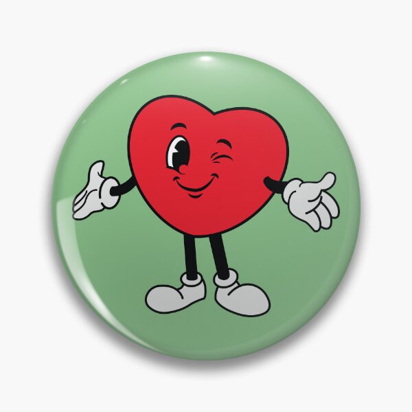 Item preview, Retro Winking Heart Mascot. Vintage Cartoon Heart Illustration. 1930s Retro Cartoon Rubber Hose Character. designed and sold by thailerd.