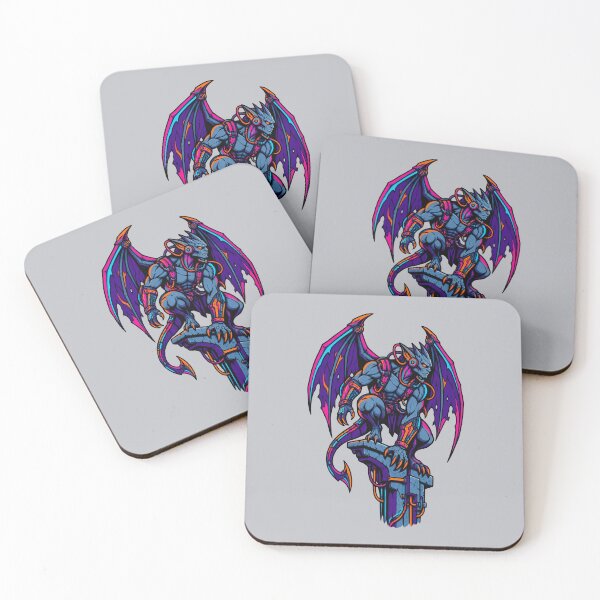 Item preview, Cyberpunk Gargoyle Cyborg Cybernetic Neon Synthwave designed and sold by KungPowUnicorn.