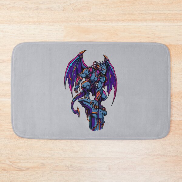 Item preview, Cyberpunk Gargoyle Cyborg Cybernetic Neon Synthwave designed and sold by KungPowUnicorn.