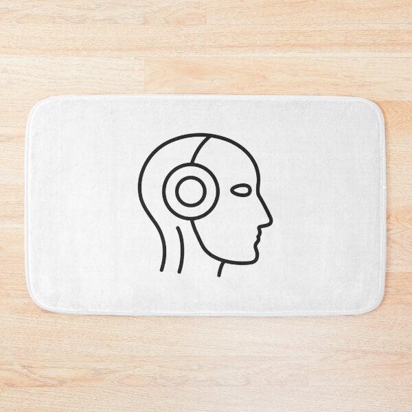 Item preview, Robot Head Profile Line Icon designed and sold by VectorForge Studio.