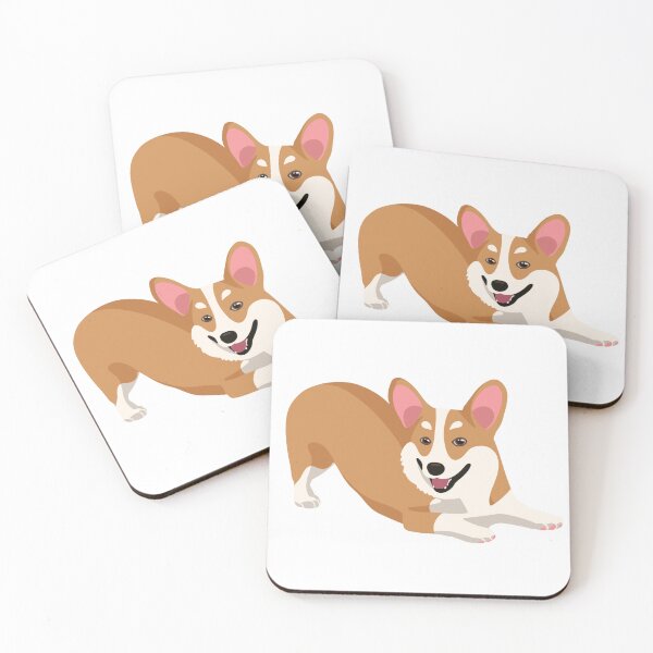 Item preview, Playful Corgi Play Bow Stretch Dog Illustration designed and sold by svitlaarty.