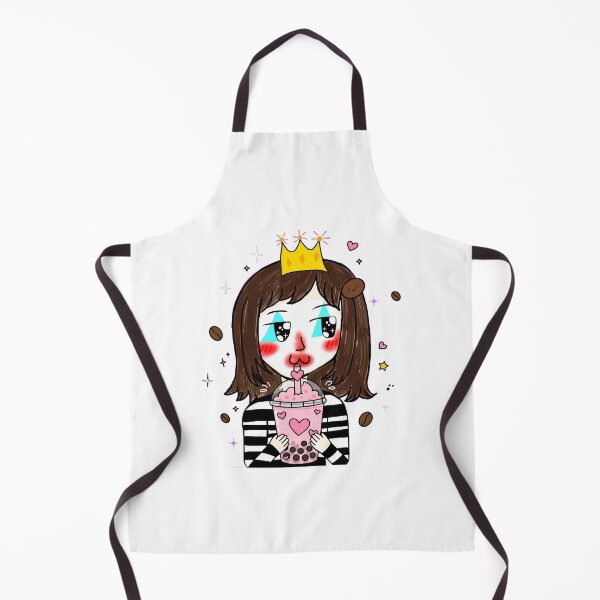 Item preview, Boba Princess Cute Kawaii - Girl Drinking Pink Bubble Tea designed and sold by BunnySoftArt.