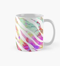 Pastell und White Floral Zebra-Muster Tasse