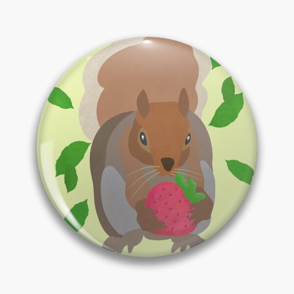Item preview, Illustration of a squirrel with a strawberry designed and sold by FandomizedRose.